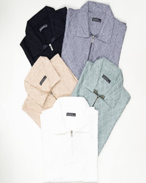  تیشرت نیم زیپ کد 21696 