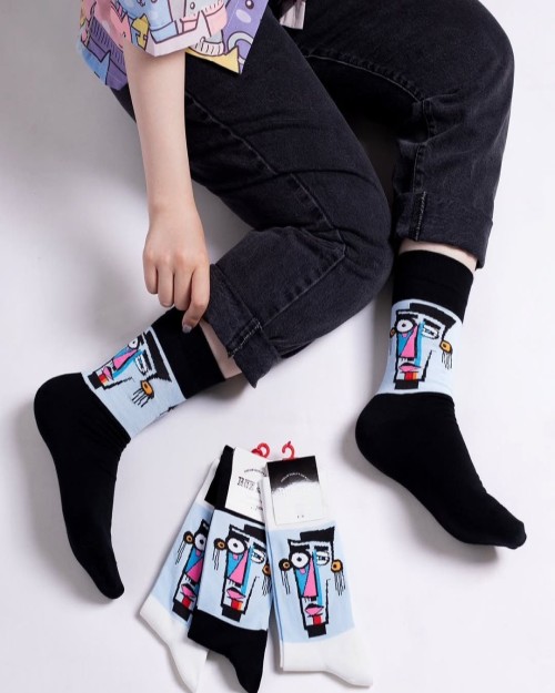  جوراب ساق بلند زنانه طرح بودیگار مشخصات