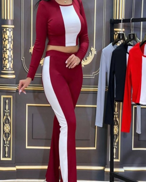  ست کراپ و شلوار کد 6174 