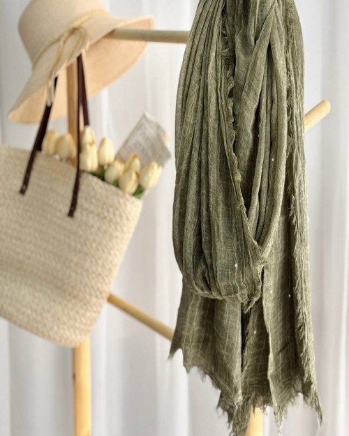  شال 4 طرف ریش کنفی 