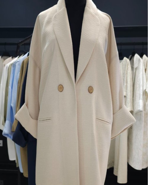  کت دو دکمه چوبی مشخصات