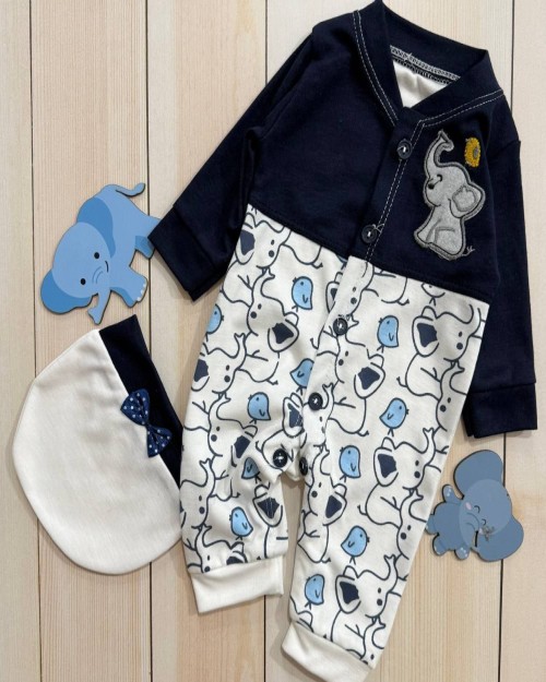  سرهمی و کلاه طرح فیل سورمه ای مشخصات