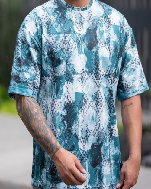  تیشرت مراکشی طرح دار 