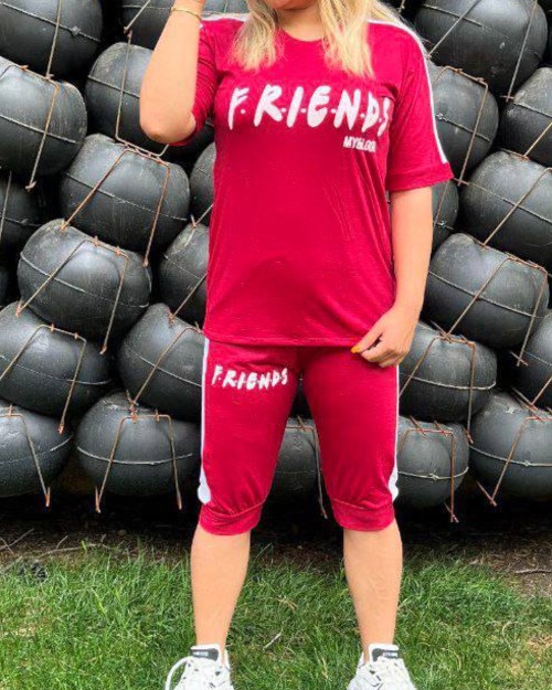  تیشرت شلوارک چاپدار 