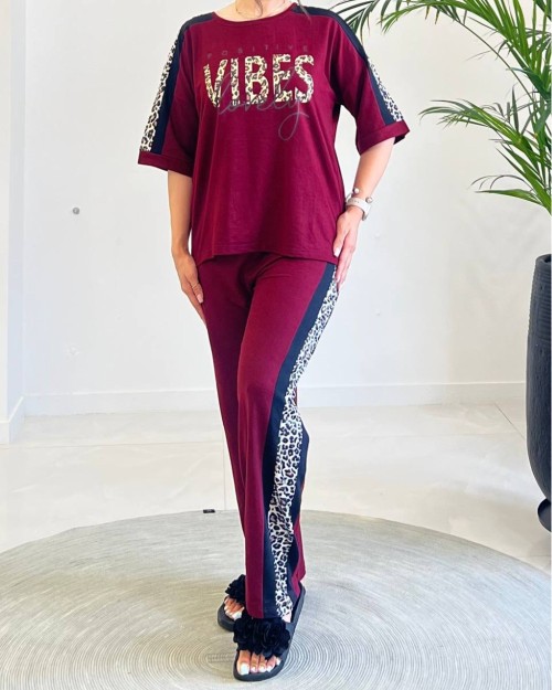  ست زنانه طرح vibes کد 10825 مشخصات