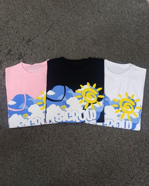  تیشرت لانگ سوپر پنبه طرح قلب ابر 