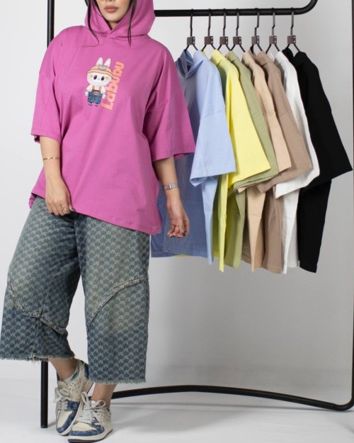  تیشزت باکسی کلاه دار مشخصات