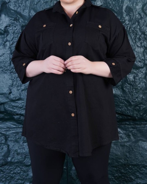  مانتو کتان سایز بزرگ آستین سه ربع مشخصات