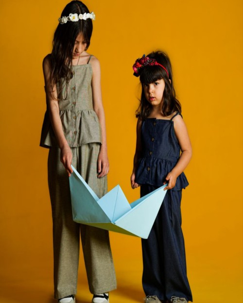  ست دخترانه تاپ و شلوار کد 10501 