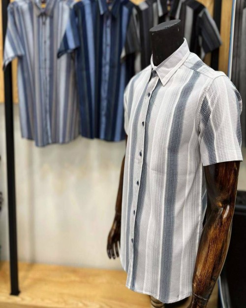  چیراهن آستین کوتاه مردانه طرح راهرا کد 409 