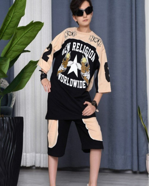  ست پسرانه تیشرت و شلوارک طرح فرشته 