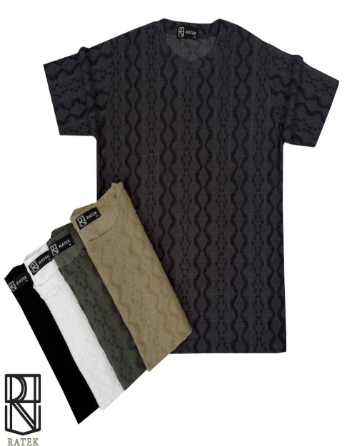 تیشرت پارچه مراکشی طرح ژاکارد درجه یک