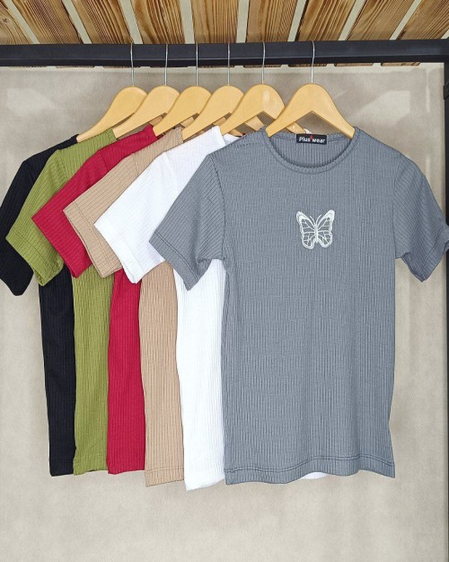  🟡نام کالا :#کراپ_فانریپ_پیش_گلدوزی_پروانه 7671 مشخصات